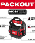 Packout 10 Inch Structured Tote For Tools And Gear, Durable Black Tool Organizer With modular storage and padded shoulder strap