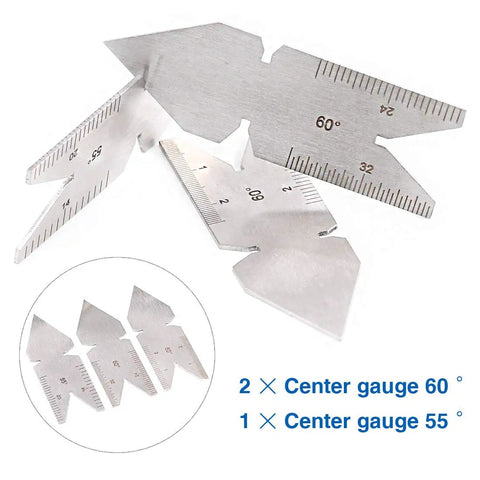 Stainless Steel Pro Grade Screw Thread Pitch Gauge Kit With 51 SAE Type And 52 Metric And Inch Gauges Plus 3 Center Gauges Including British Whitworth In A Portable Plastic Box For Quick Accurate Thread Sizing On Any Jobsite