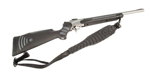 Rifle equipped with Pic Rail Adapter Plate for Picatinny Rail Mounting Built Tough with 3 Inch Length and Rubber Pad