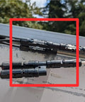 4 Pack Solar Y Connectors For Parallel Panel Wiring M To FF And F To MM showcased on solar panel installation