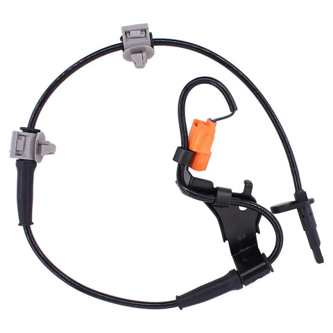 Heavy Duty ABS Wheel Speed Sensor Pair Front Left And Right For Honda Element 2003 To 2011 with orange connector and wiring.