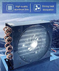 High-quality aluminum fins for strong heat dissipation in a cooling unit, enhancing efficiency for ice makers.