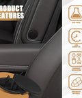 Arm Rest Cover Cap Replacement For 2007 To 2019 Chevy Tahoe Cadillac Escalade Suburban Yukon Left Or Right Rear Bucket Seats Arm Rest Trim Cap Black Premium Grade Plastic Durable Waterproof Dustproof Anti Corrosion Easy Install shown beside armrest with product features.