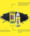 Two Pack Graphite Lock Lubricant With Pencil Shaped Applicator, 8 Gram Graphite Powder For Keyholes Tongues Padlocks U Locks And Keys