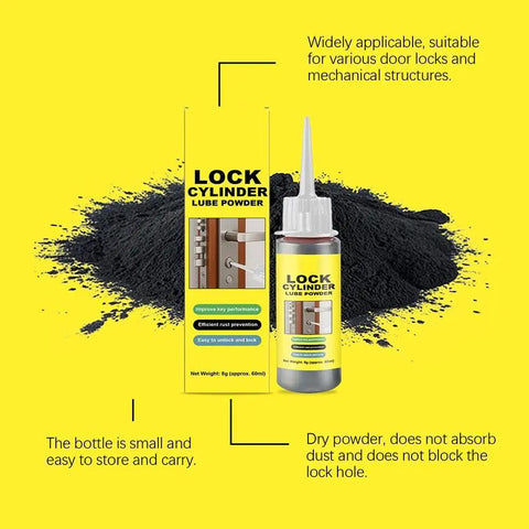 Two Pack Graphite Lock Lubricant With Pencil Shaped Applicator, 8 Gram Graphite Powder For Keyholes Tongues Padlocks U Locks And Keys