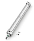 Pneumatic Air Cylinder 1-1/4 Inch Bore, 17.71 Inch Stroke, Double Acting, Single Rod, M10x1.25 Threaded Rod, PT 1/8 Port, Includes 2 Push In Fittings, SC 32 x 450