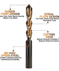 Rugged M2 Steel Drywall Router Bits Twenty Piece Set One Quarter Inch Shank spiral flute design for smooth cutting and clean chip removal.
