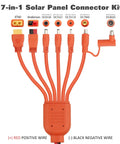 7in1 Solar Panel Connector Kit MC4 To DC 6.5x3.0mm 5.5x2.1mm 3.5x1.35mm DC8.0x2.0mm Anderson And XT60 Adapters displayed