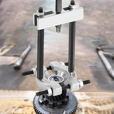 Mini Bearing Separator Kit 6 Piece Bearing Puller Set With Jaws Thrust Screw Extension Rods And Yoke on gear