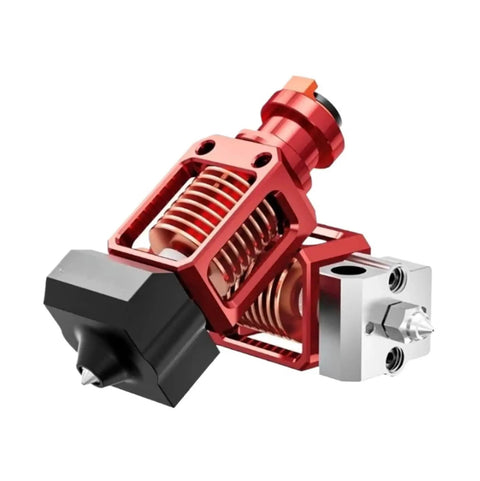 Upgraded Flow Nozzle Megatemperature DIY Kit For Advanced Electrical Projects With Dope Flow Control Makers Friendly Design High Temperature Tolerance Easy Assembly And Comprehensive Instructions For Quick Setups. red metal nozzle kit on white background