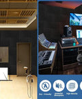 100 Pack Soundproof Foam Panels For Walls, 12x12 Inch Acoustic Tile in a home studio, enhancing sound quality and reducing echo.