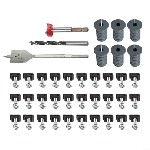 Hosrivae Ultimate Starlink Cable Routing Kit With Six Thick Silicone Grommets, Nifty Drill Bits, And Thirty Secure Wall Clamps For A Super Neat Home Or RV Setup That Looks Awesome, with 6 grommets, drill bits, and clamps