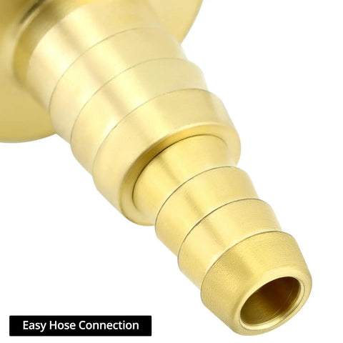 Pro Grade Heavy Duty Water Hose Filter For Three Quarters And Five Eighths Inch Hoses brass connection close-up