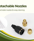 10 Pack Brass Misting Nozzles Tee 8 Inch 360 Degree Adjustable Copper Sprayer for One Quarter Inch Tubing shown