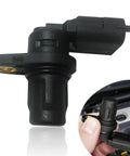 Camshaft Position Sensor for Cars Plug and Play Replacement With Sealing Ring OEM No F01R00B003 Easy Install Fits Most Vehicles Eliminates EPC Warning Lights and Cold Start Woes, Reliable Engine Sensor black plastic with sealing ring