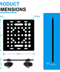 Two Pack 2040 V Slot Gantry Plates dimensions and specifications for T Slot Aluminum Extrusion, showing thickness and hole placement