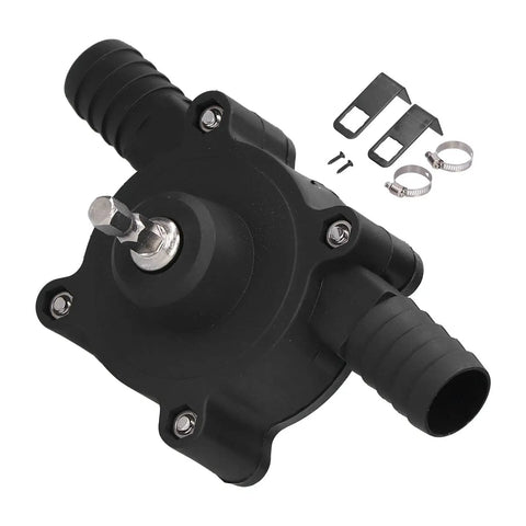 Heavy Duty Electric Drill Oil Pump for Fast Water Transfer Self Priming High Capacity Fluid Siphon Tool parts and accessories visible