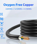Heavy Duty Nacs Extension Cord For Tesla Models 50 Amp 40 Foot 240 Volt Level Two Electric Vehicle Charger Cable with oxygen-free copper.