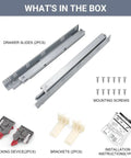 Heavy Duty 12 Pair 18 Inch Undermount Drawer Slides Boasting Smooth Soft Close Full Extension Cabinet Runners with hardware included.
