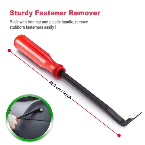 Sturdy remover tool from 910 Piece Car Push Retainer Clips Plastic Fasteners Kit With 6 Nylon Trim Removal Tools, heavy duty