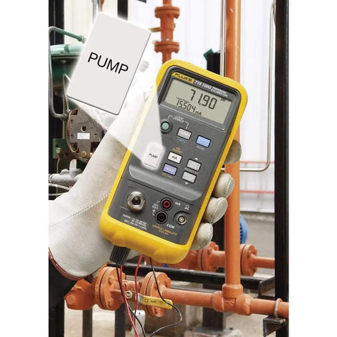 Slick One Hand Electric Pressure Calibrator in use, portable design, checks pressure readings up to thirty PSI, durable for industrial techs.
