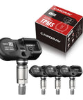315MHz Tire Pressure Monitoring Sensor 4-Pack For Toyota Cars And SUVs No Fuss TPMS Replacement Kit OE Fit 2003-2019 4Runner Camry Highlander Land Cruiser FJ Cruiser Avalon Matrix And More. 4 black TPMS sensors with box