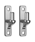 Heavy Duty Stainless Steel Gate Hinges 2 Pack Wall Mount Hardware For Wood And Concrete Outdoor Farm Fencing, close-up view.