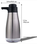 Stainless Steel Liquid Soap Dispenser 15 Fl Oz For Dish And Hand Soap No Fuss Pump Top Lifts Off For Easy Refill Max Fill Line
