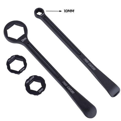 Heavy Duty All In One Motorcycle Tire Change Kit With 10 mm 13 mm 22 mm 27 mm And 32 mm Hex Wrench Heads, Tire Iron Levers