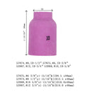 Pro Grade TIG Welding Ceramic Nozzle Cup Set Beefed Up 10 Pack for WP 17 18 26 Torch Sizes 6 8 10 12 shown in pink, size #10