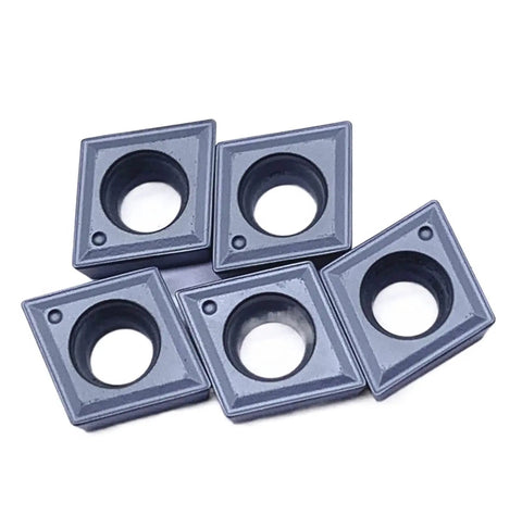 Check Out This 10 Pack Of Super Durable Indexable Carbide Lathe Tools For CNC External Turning, showing five CCMT09T304 inserts.