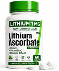 Lithium Supplement 1 Mg Tablets For Calm, Focus And Mental Clarity, Non Drowsy Formula With Fast Dissolve, 60 Count bottle