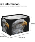 Super Roomy Polyester Storage Basket With Reinforced Handles Major Closet Organizer 15x9.8x9.8 inch eagle design for organizing gear.