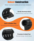 Heavy Duty Bike Fork Mount Block With Upgraded Aluminum Alloy Build 8 Cone Adapters; features rubber ring for stability.