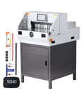 VEVOR Heavy Duty Electric Paper Cutter With 19 Inch Cutting Width And 3 Inch Depth Cuts Up To 800 Sheets Effortlessly featuring a 7 inch touchscreen.