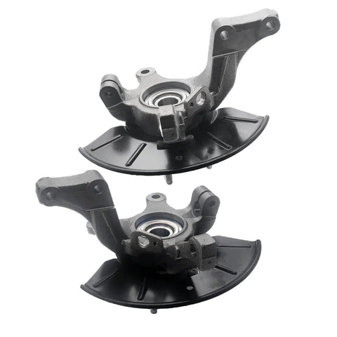 Left And Right Front Wheel Hub Bearing Steering Knuckle Assembly For Ford Escape Mercury Mariner And Mazda Tribute 2005 Through 2012 Complete Front Knuckle And Hub Kit For An Easy Drop In Fit On Both Sides available in gray metal with black base