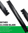 Recycler 22-Inch Blade Set For Toro Deck Mowers Mulching Replacement Parts, displayed with toothed edges and mulching benefits.