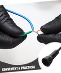 Beast Mode Automatic Wire Stripper For Electric Cable Gauge Quick Connector Socket Rotator Drill Attachment Tool Rapid Crimping Hassle Free Wiring Solution in use on wires.