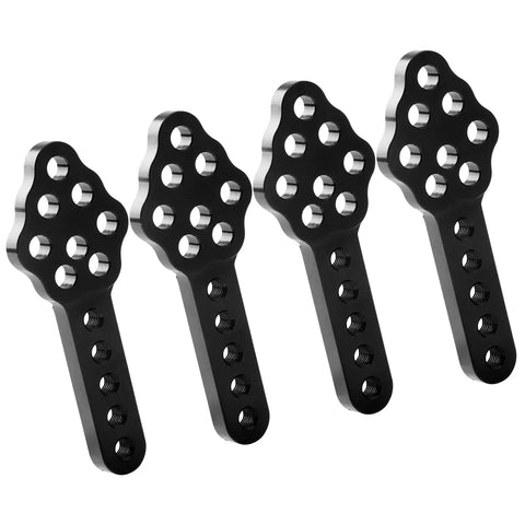 Aluminum Shock Mount Lift Kit Set For 1/10 Axial SCX10 SCX10 II 90046 D90 D110 RC Crawlers Black, CNC Machined 6061-T6 Upgrade, 4 Pack