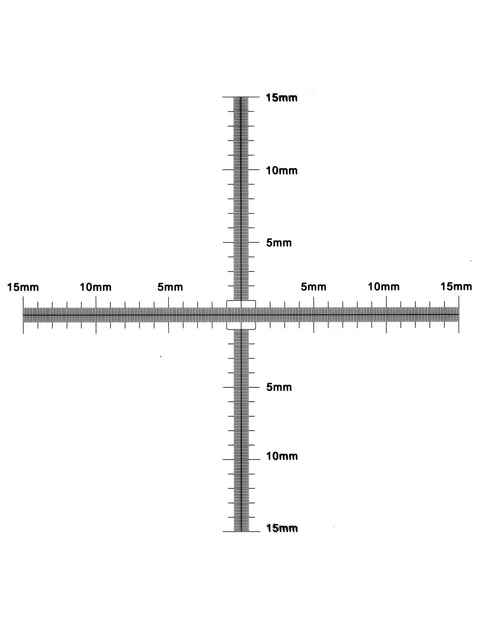 0.1mm Calibration Slide For Microscope With Cross Micrometer And Micrometer Ruler, Pro Grade Precision Tool, showing cross pattern.