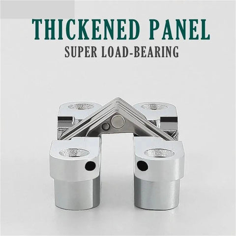 2 Pack Concealed Door Hinges 304 Stainless Steel Invisible Cabinet Hardware Rust Resistant Heavy Duty 34X140MM Flush Mount close-up view