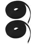 Heavy Duty Reusable Cable Ties For Wire Management And Cord Organization Self Locking Push Clip Nylon Straps Black rolled neatly in two spools.