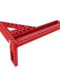 3D Multi Angle Aluminum Carpenter Ruler Protractor for woodworking scribing with preset angle holes in red aluminum material