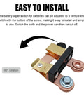 Bulletproof Horizontal Knife Blade Battery Disconnect Switch For Cars Trucks And Campers Keep Your Setup Safe With This Heavy Duty Master Power Cutoff Kill Switch Featuring Simple Round Mounts, 90° rotation feature.