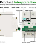 Heavy Duty Solar Disconnect Switch Rated For 125 Amps And 1000V DC showing wiring terminals and labeled parts for installation.