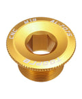 Gold M19 Aluminum Alloy Bicycle Crank Fixing Bolt with CNC markings for Chainring Arm and Crankset on Mountain Bike