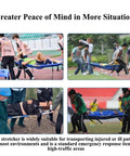 Emergency responders using Two-Fold Emergency Medical Stretcher in various rescue scenarios