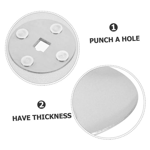 Image of stainless steel details for Fencing Hand Guard for Competition and Training Dope Hand Shield, showing hole punch and thickness.