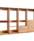 Custom Walk In Closet System With Sturdy Wooden Drawers And Flexible Shelves Modular Wardrobe Organizer with open shelves and hanging rods.