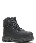 Grayson Mid Steel Toe Waterproof Work Boot For Men, Black, Size 9 Medium, ST Rated, Top-Notch Full-Grain Leather Side View
